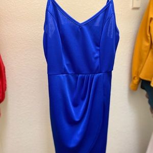 Simple blue short dress